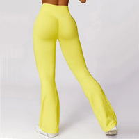Seamless Flared Yoga Leggings – Elara-Black-S-State of Style