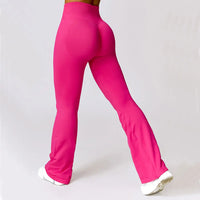 Seamless Flared Yoga Leggings – Elara-Black-S-State of Style