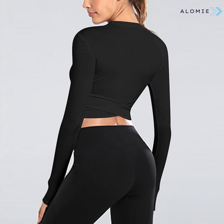 Seamless Pilates & Yoga Top – Sophia-Black-S-State of Style