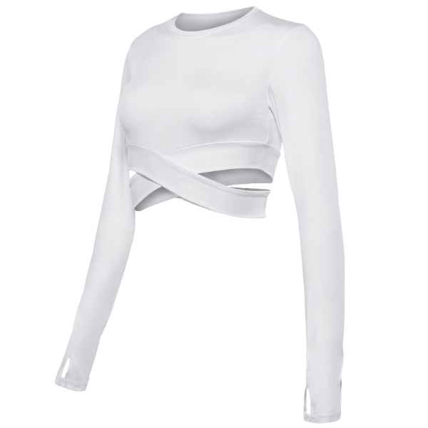 Seamless Pilates & Yoga Top – Sophia-White-S-State of Style