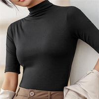 Seamless & Soft Women's Roll Neck Top with Figure-Hugging Fit - Arina-Black-XS-State of Style