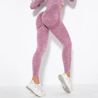 Seamless Women's Yoga Set with Cropped Top - Nova-Burgundy-S-State of Style