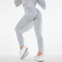 Seamless Women's Yoga Set with Cropped Top - Nova-Burgundy-S-State of Style