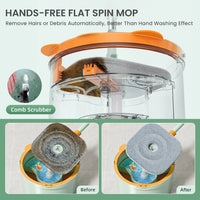 Self-Rotating Flat Mop with Bucket - SpinMop-Set 1-State of Style