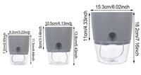 Self-Watering Plant Pot - AquaBloom-Grey-S-State of Style