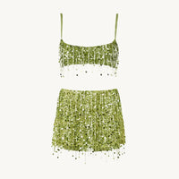Sequin Tassel Bikini Set – Riviera-Green-S-State of Style