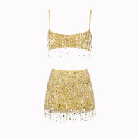 Sequin Tassel Bikini Set – Riviera-Yellow-S-State of Style