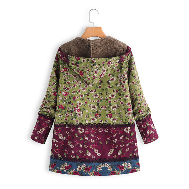 Seraphina Long Women's Teddy Coat with Hood-Blue-S-State of Style
