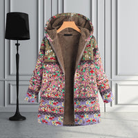 Seraphina Long Women's Teddy Coat with Hood-Blue-S-State of Style