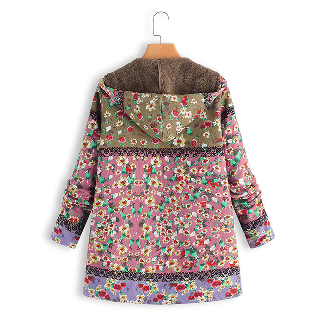 Seraphina Long Women's Teddy Coat with Hood-Blue-S-State of Style