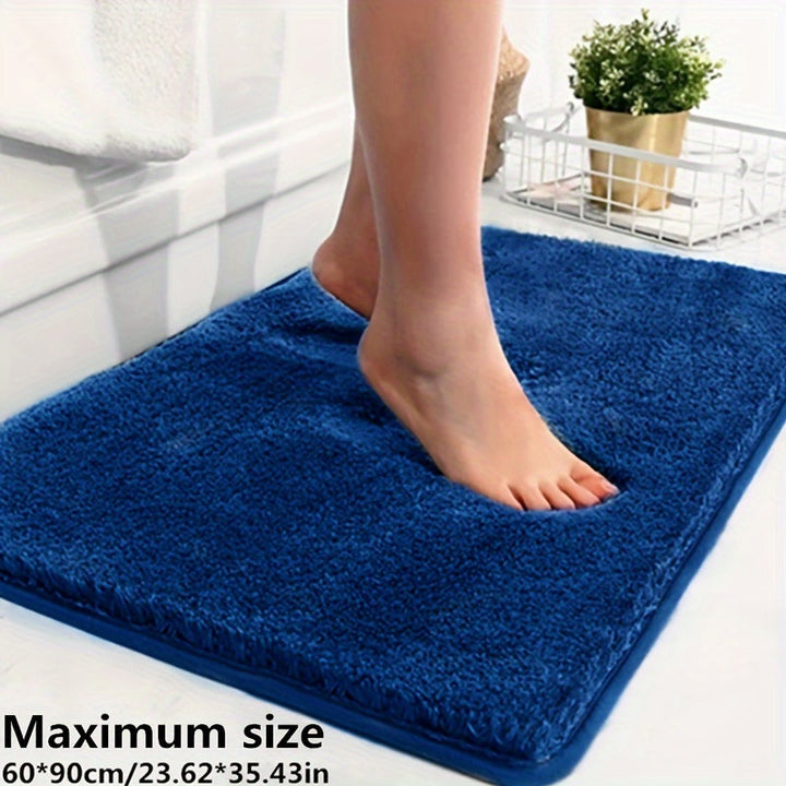 Serenity Plush Bath Mat-Dark Blue-40x60cm-State of Style