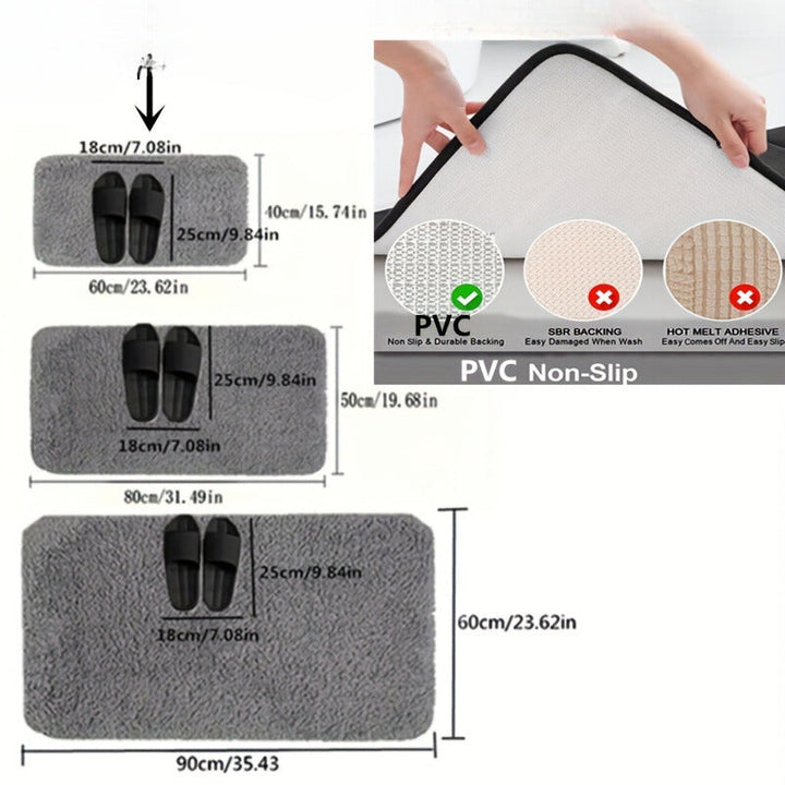 Serenity Plush Bath Mat-Grey-40x60cm-State of Style