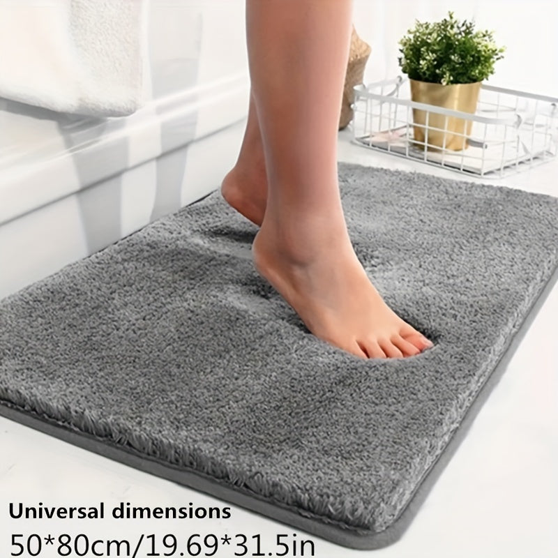 Serenity Plush Bath Mat-Grey-50x80cm-State of Style