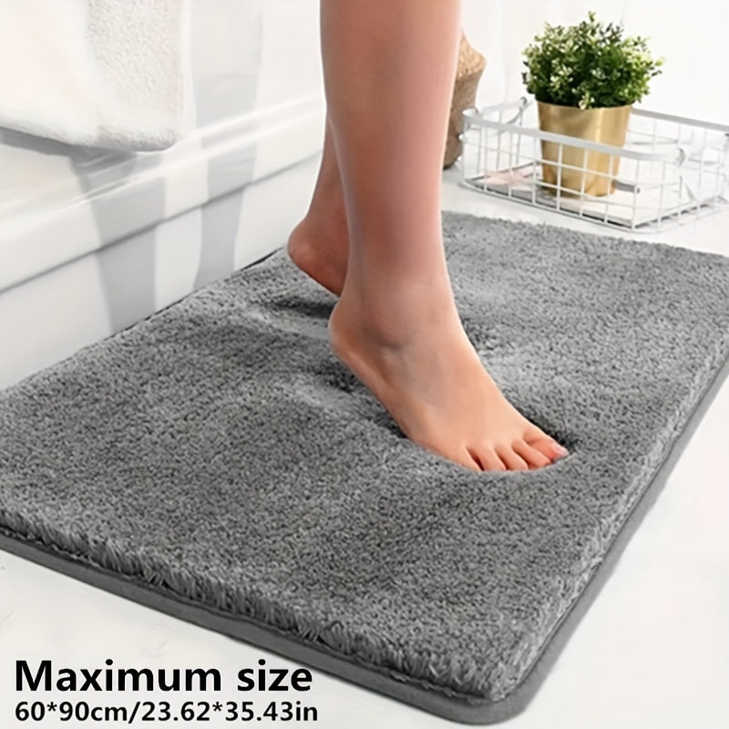 Serenity Plush Bath Mat-Grey-60x90cm-State of Style