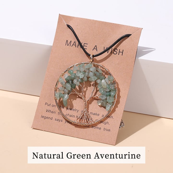 Seven Chakras Tree of Life Necklace | Spiritual Jewellery-MULTI-COLORED GOLD-State of Style