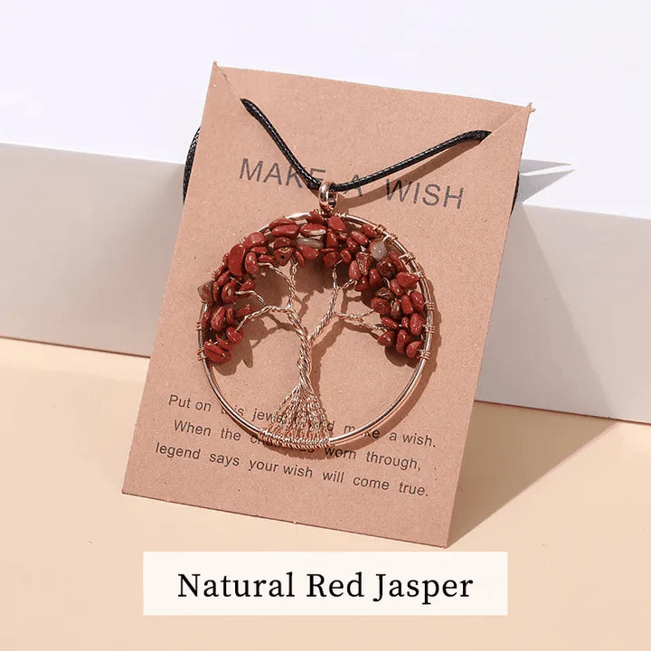 Seven Chakras Tree of Life Necklace | Spiritual Jewellery-MULTI-COLORED GOLD-State of Style