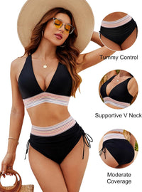 Shaping bikini set with high-waisted briefs & push-up top – Selina | Buy 1, get 1 free-Black-S-State of Style
