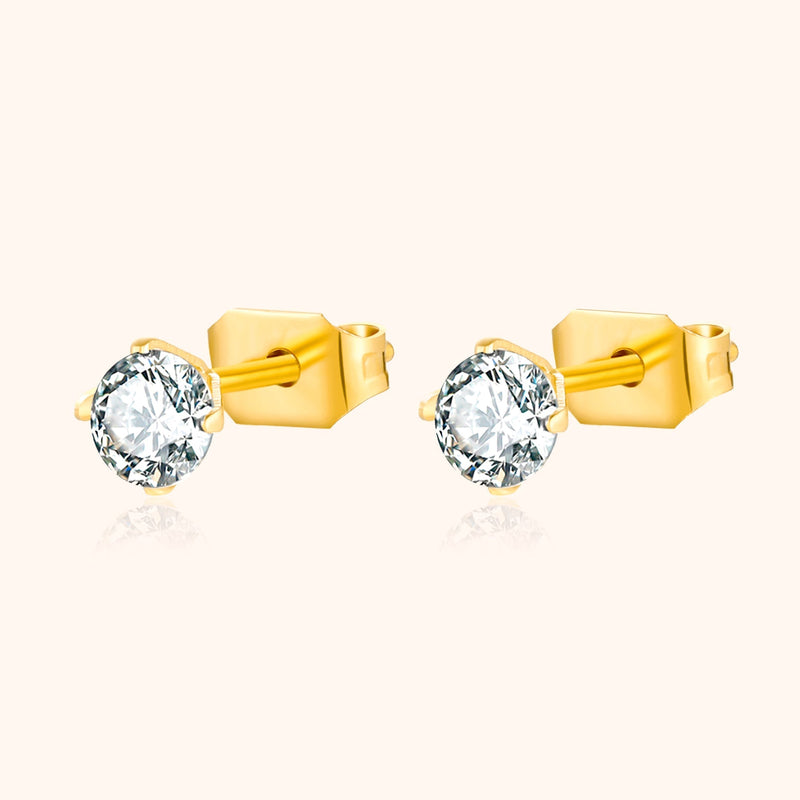 Shining Mini Earrings - Mira-Gold-0.30 cm-State of Style