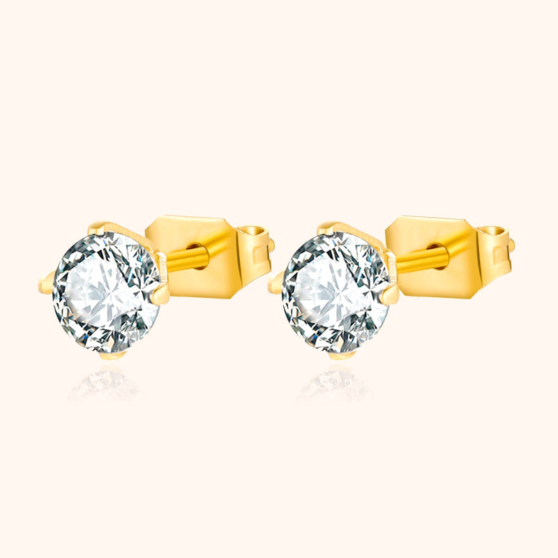 Shining Mini Earrings - Mira-Gold-0.51 cm-State of Style