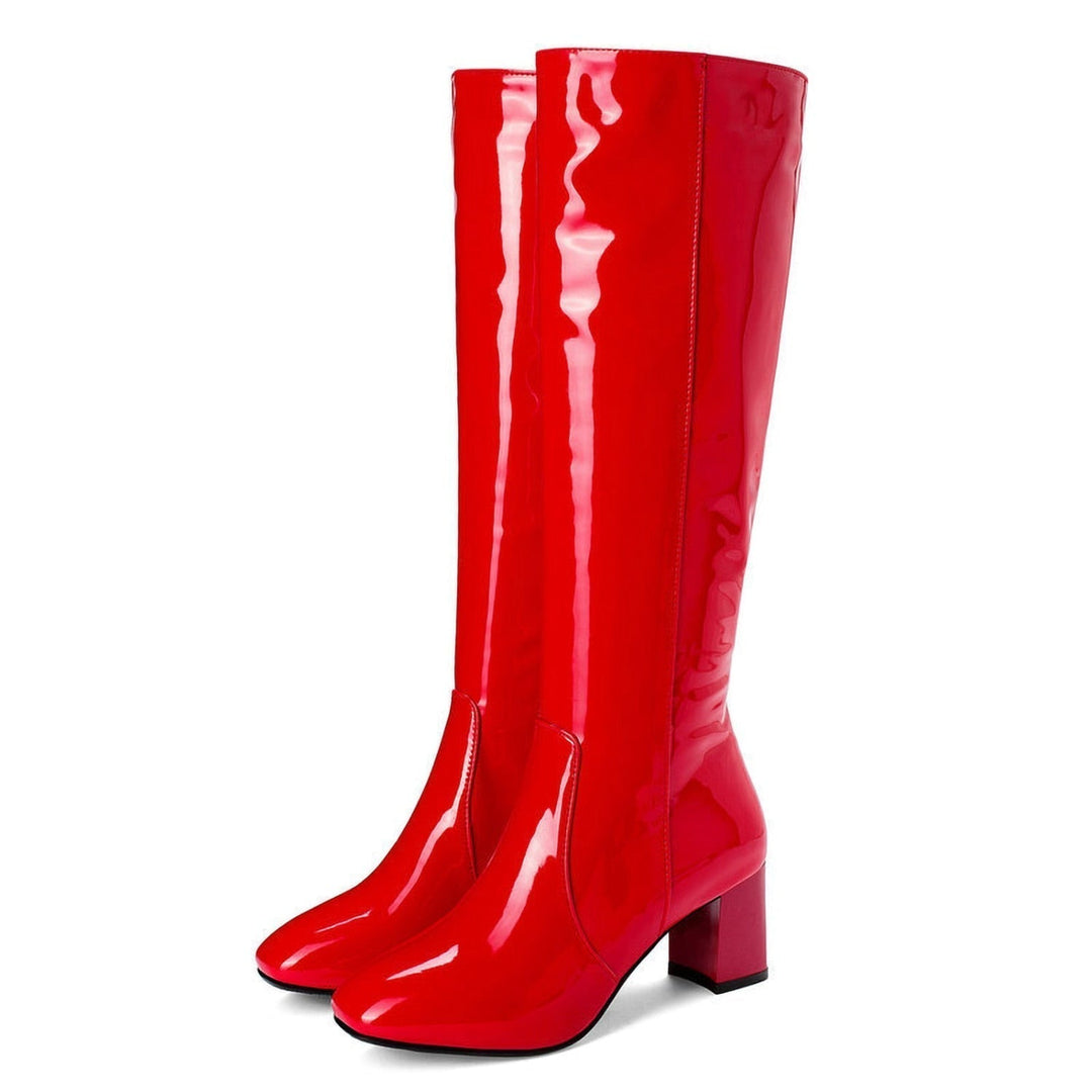 Shiny Leather Women's Boots - Sophie-Black-4.5-State of Style