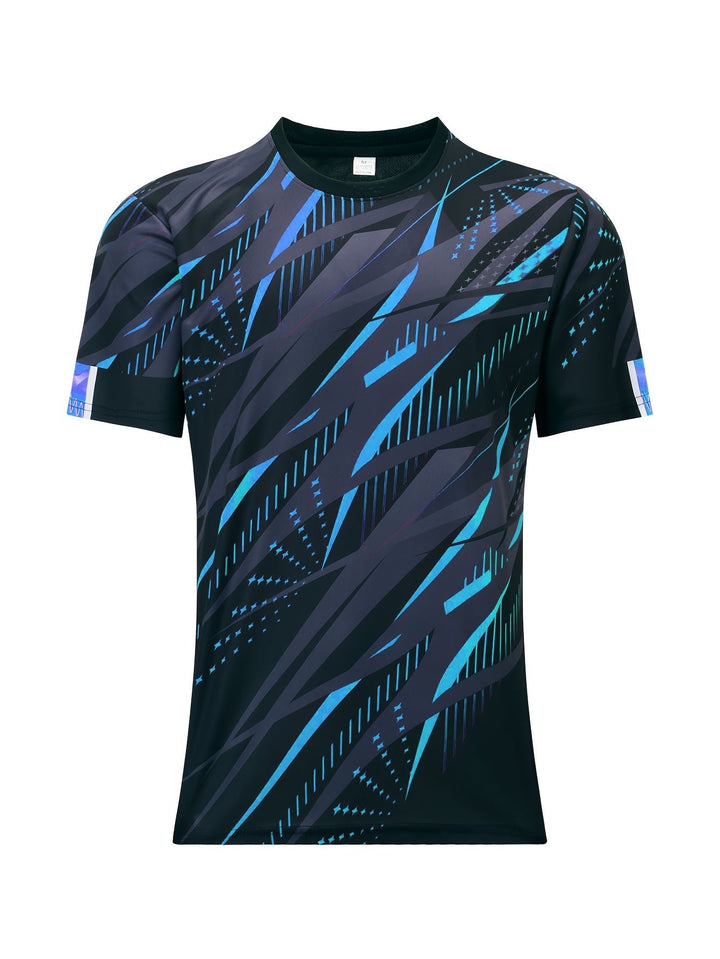 Short-sleeve shirt with striped pattern summer style men's look - Timo (1+1 FREE)-Blue-S-State of Style