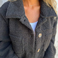 Short Teddy Coat - Dion | Warm with Stylish Lapel Collar-Yellow-S-State of Style