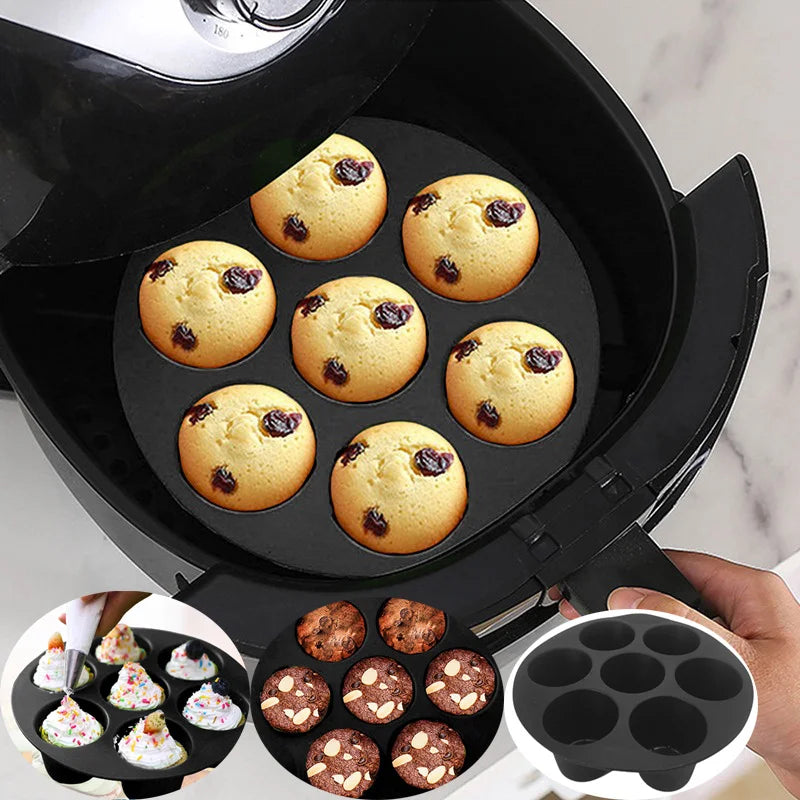 Silicone Baking Mold for Microwave and Air Fryer - FlexiBake-18.01 cm-State of Style
