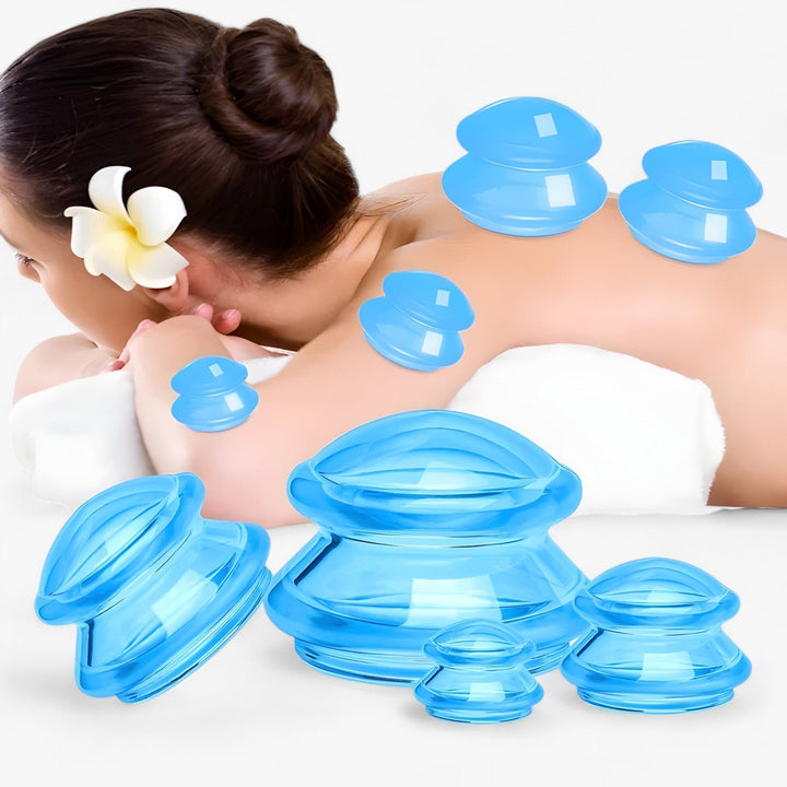 Silicone Cupping Therapy Set - GlowCupp-Blue-State of Style