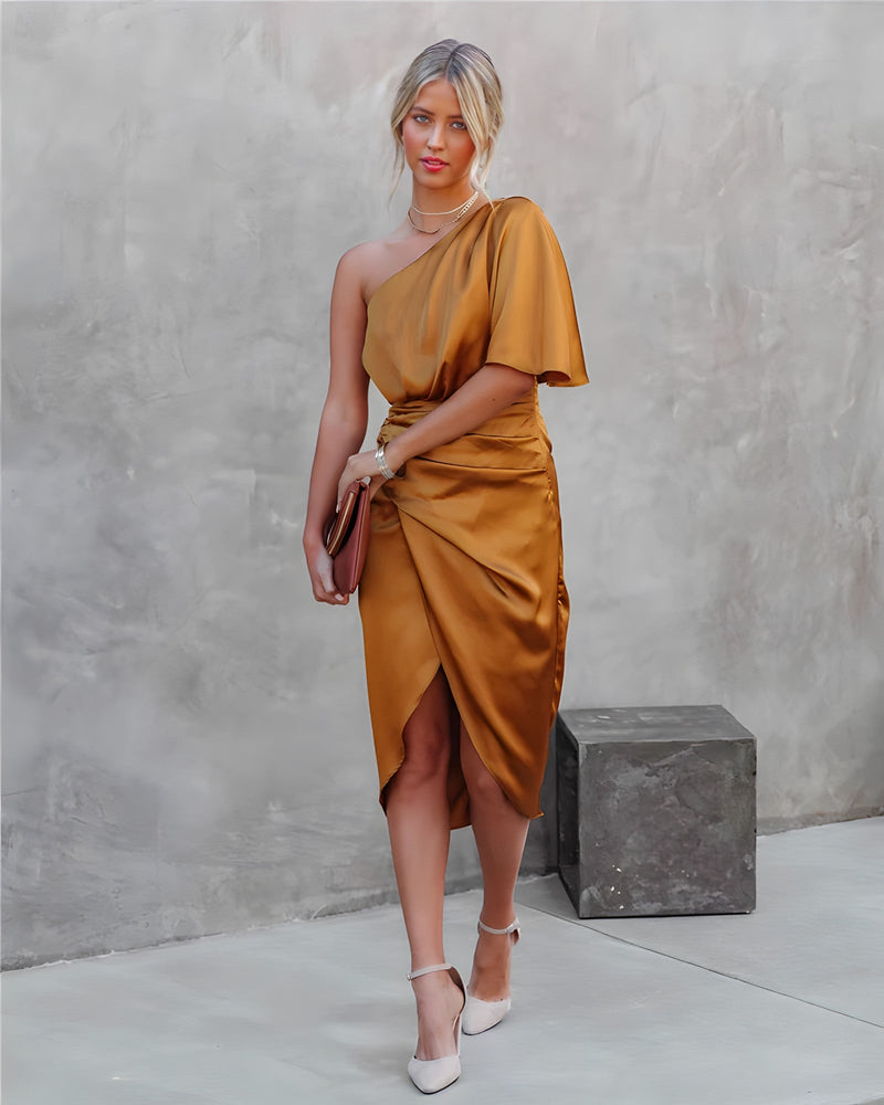 Silk Evening Dress - Amara-Blue-S-State of Style