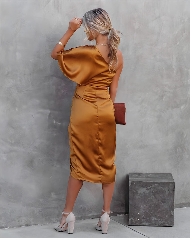 Silk Evening Dress - Amara-Blue-S-State of Style
