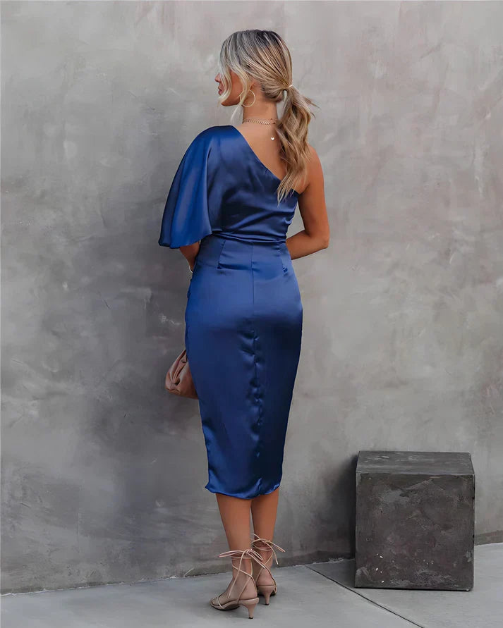 Silk Evening Dress - Seraphina-Blue-XS-State of Style