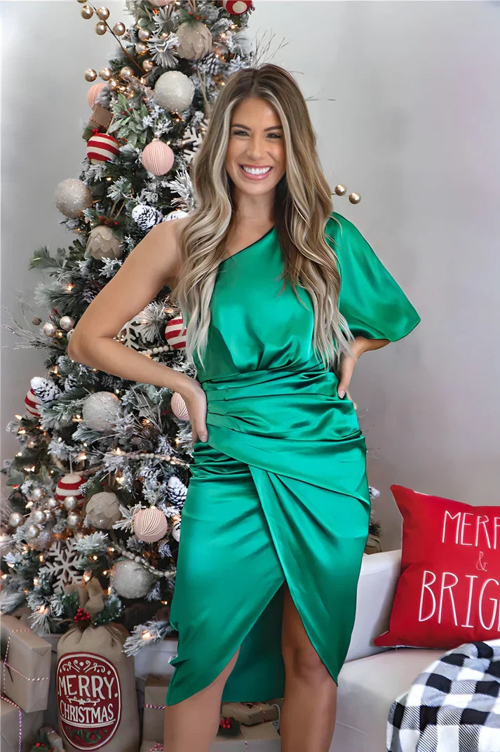 Silk Evening Dress - Seraphina-Green-XS-State of Style