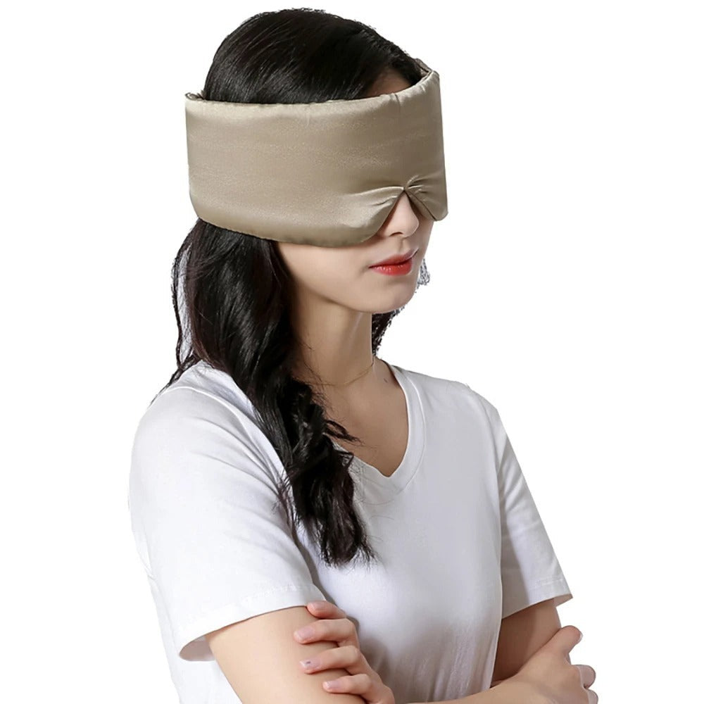 SilkDream Luxe Sleep Mask-Khaki-State of Style