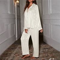 Silky-soft women's pyjama set – Emilia-Beige-S-State of Style