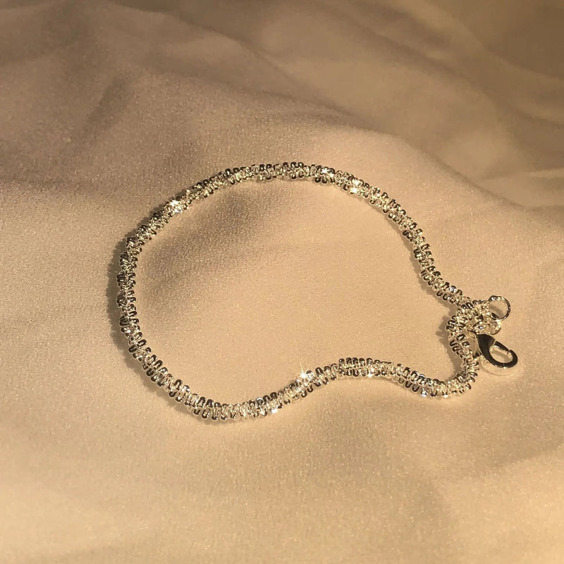 Silver Liquid Shine Bracelet | Elegant Women's Jewellery-State of Style