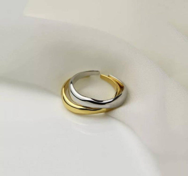 Silver Minimalist Wave Ring | Elegant Jewellery-GOLD-State of Style