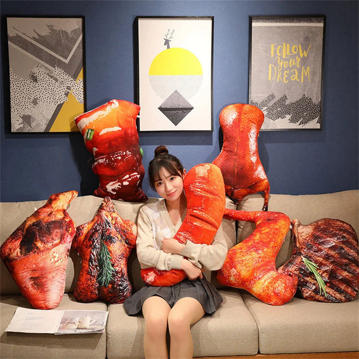 Simulation BBQ Plush - GrillMaster Cushion-Chicken wings-State of Style