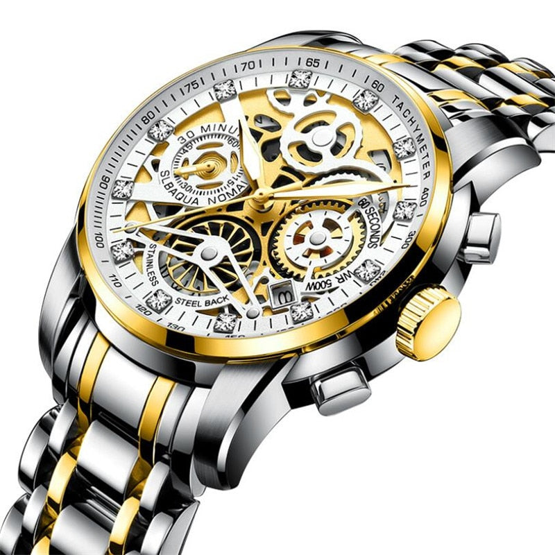 Skeleton Men's Watch - Eclipse-Silver Gold-State of Style
