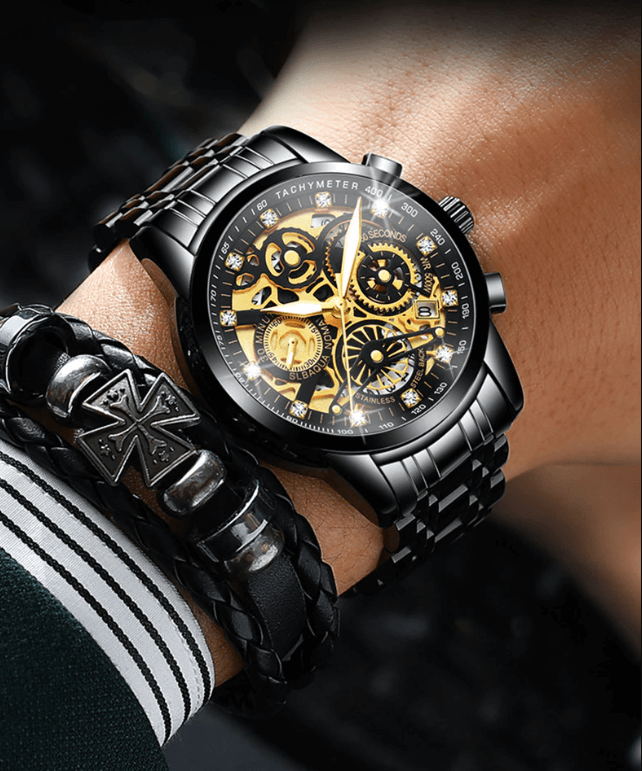 Skeleton Men's Watch - Eclipse-Silver-State of Style