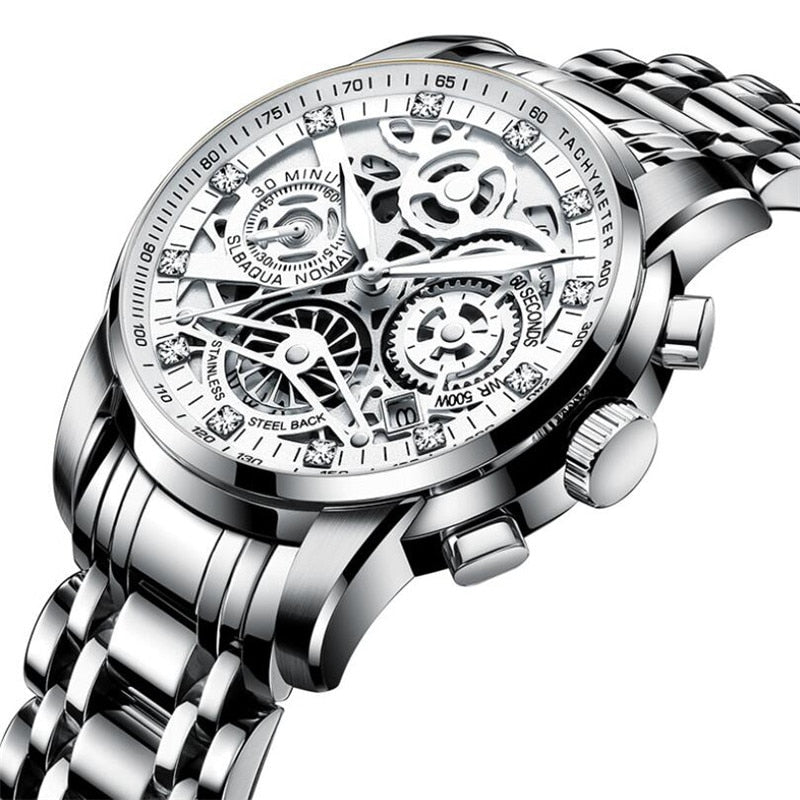 Skeleton Men's Watch - Eclipse-Silver-State of Style