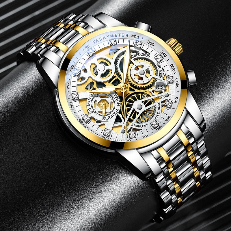 Skeleton Men's Watch - Eclipse-Silver-State of Style