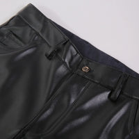 Skinny Fit Elastic Leather Pants for Men - Lars-Black-28-State of Style