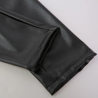Skinny Fit Elastic Leather Pants for Men - Lars-Black-28-State of Style