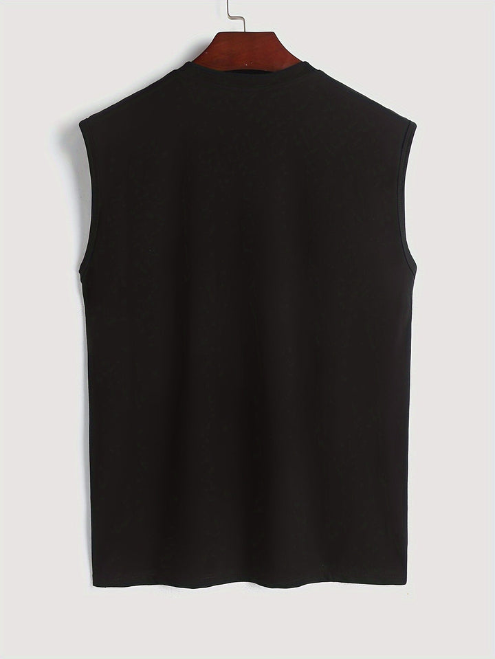 Sleeveless shirt with bird print cotton summer look - Noah (1+1 FREE)-White-M(48)-State of Style