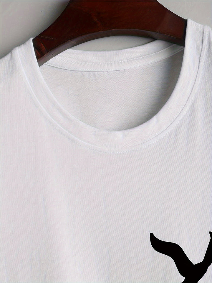 Sleeveless shirt with bird print cotton summer look - Noah (1+1 FREE)-White-M(48)-State of Style