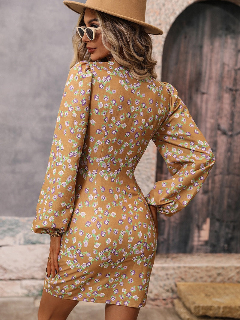 Slim Fit Dress For Women | MegsDress-Apricot-S-State of Style