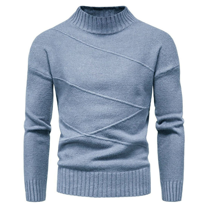 Slim Fit Men's Sweater - Orion-Light Blue-M-State of Style