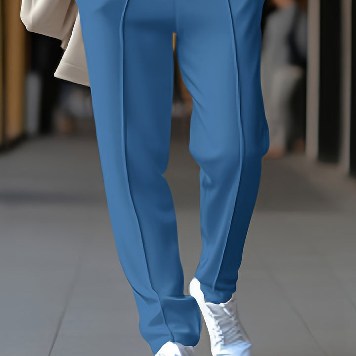 Slim Fit Stretch Chino - Max-Sea Blue-M-State of Style