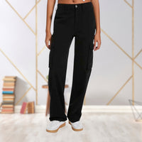 Slim-Fit Women’s Cargo Pants - Maya-Black-S-State of Style