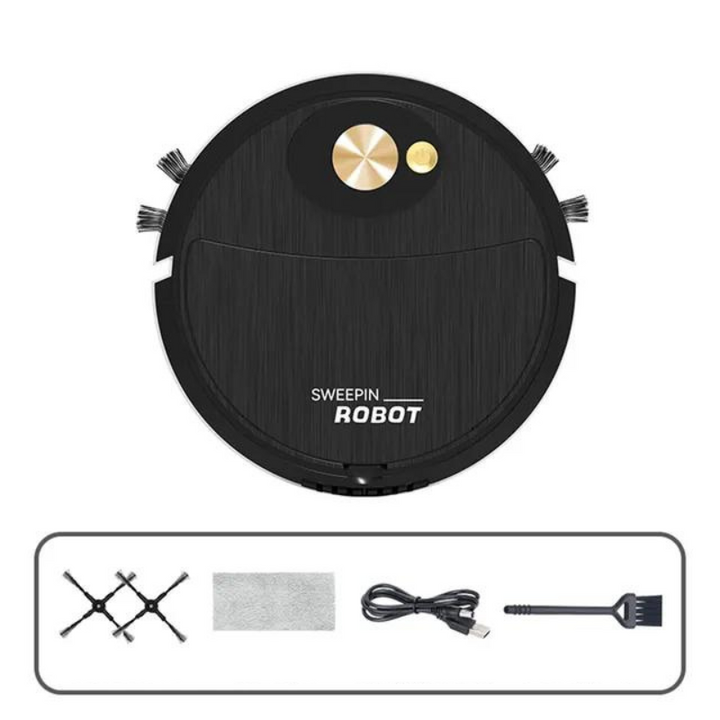 Slim Smart Robot Vacuum for Effortless Cleaning - SmartClean-Black-State of Style